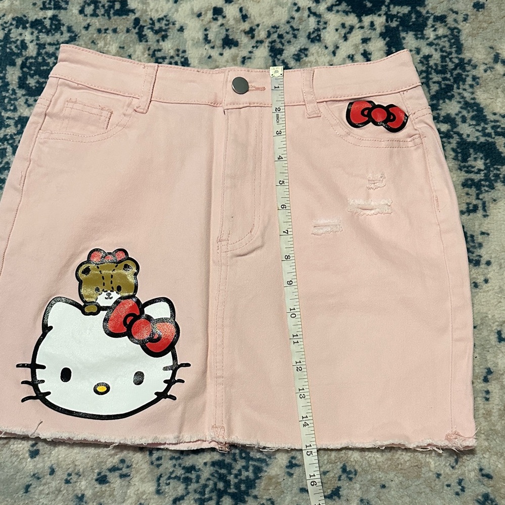 Hello Kitty Bow Light Pink Mini Skirt Large - Picture 3 of 6